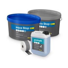 aqua Stop Abdicht-Set, Komplett-Set zum Grundieren und Abdichten